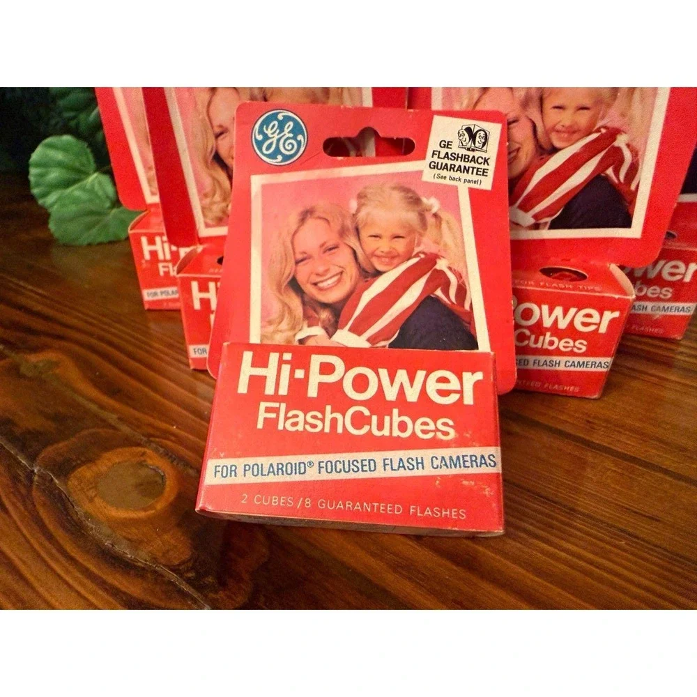 Lot of 6 Vintage GE Hi-Power FlashCubes Unused Polaroid Camera Flash Cubes